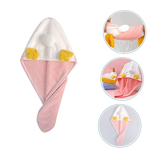 TIDTALEO Chapéu De Cabelo Seco De Lã Coral Chapéu De Secagem Rápida Chapéus De Meninas Touca De Banh