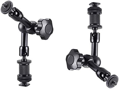 eWINNER 7"/18cm Articulating Friction Magic Arm with 1/4" Thread for DSLR Camera Rig, LCD Monitor, LED Lights, Flash Light(7" Magic Arm)