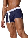 Adorel Bañador de Natación Tipo Boxer con Forro para Hombre Navy S Pequeño (Tamaño del Fabricante M)