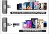 Micrófono de solapa inalámbrico, universal de 4 en 1 compatible con iOS y Android, cámaras y laptops, ideal para grabación de video, vlogs y transmisiones en vivo (negro) 4
