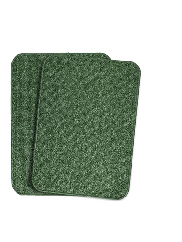 Image of Saral Home All-Time 2pc Washable, Anti Skid Doormat (Green. 40X60 cm)