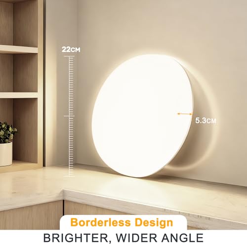 Deckenlampe LED Deckenleuchte, Deckenleuchten 36W 4500LM IP54 Wasserfest, Rund Flach Lampe Decke, Deckenlampe LED Rahmenlose Modern, Deckenbeleuchtung Lampen für Wohnzimmer Küche Schlafzimmer-4000K