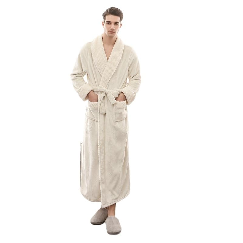 Albornoz Mujer Ropa de dormir for parejas, ropa gruesa y cálida invierno, bata baño for hombres mujeres Albornoz Hombre