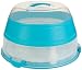 Prepworks by Progressive Collapsible Cupcake and Cake Carrier, 24 Cupcakes, 2 Layer, Easy to Transport Muffins, Cookies or Dessert to Parties - Blue - In Amazon Frustration Free