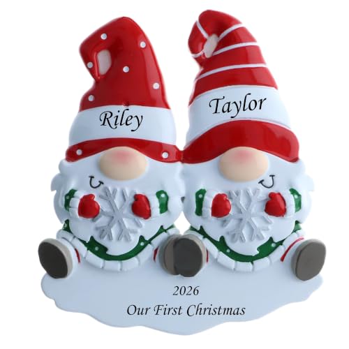 Personalized Family of 2 Ornament - Gnome Family