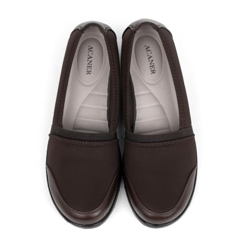 Image of Women's Orthopedic Loafers Stretchy Slip-on Comfort Walking Work Flat Shoes for Bunions