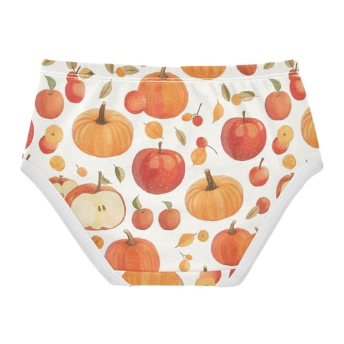 Wusikd Pumpkin Apple Girls' Underwear Cotton Girls Briefs Soft Toddler Underwear 2T2