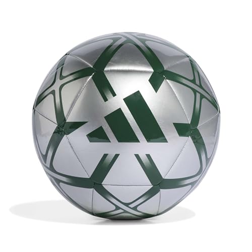 adidas Unisex - Adulto Starlancer Club Ball Recreation Ball, silver met./dark green, 3