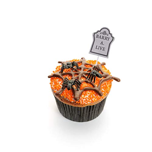 Gadpiparty 24Pcs Halloween Cake Toppers Grafstenen Kerkhof Cupcake Toppers Halloween Cake Decoraties Voor Halloween… - Afbeelding 5