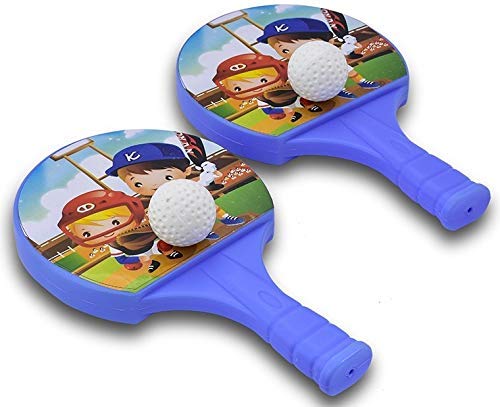 DIKUJI ENTERPRISE Plastic Table Tennis Racket Set, Indoor and Outdoor Use for Kids (Multi Colors, Pack of 1)