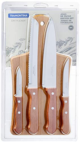 Tramontina Wooden Handles Kitchen Knives Set, Natural