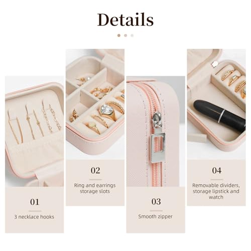 DRTGEDS Boîte à bijoux personnalisée motif zèbre animaux - Étuis de voyage - Boîte à bijoux de luxe - Cadeau de Saint-Valentin - Souvenirs de mariage – vue 3