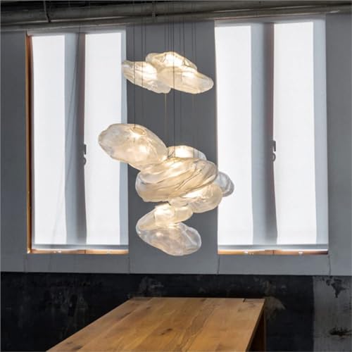 Lámpara LED nórdica con casquillo E27 y tulipa de vidrio soplado translúcido 3