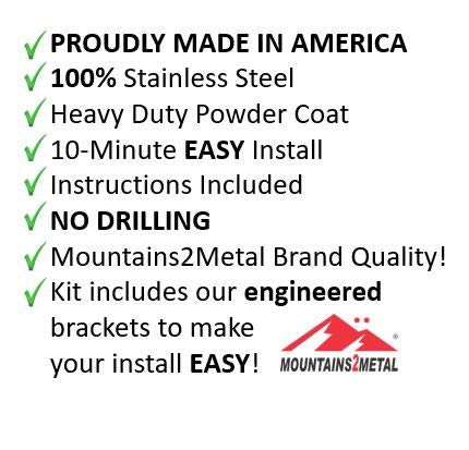 Mountains2Metal 400-60-1 Duramax Stainless Steel Powder Coated Black Bumper Grille Insert Compatible thumb #3