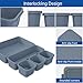 Giklux 45 Pack Tool Box Organizer Tray, 3-Sizes Tool Box Organizers And Storage, for Hammer, Wrench, Screw, Small Parts Toolbox Organization, Tool Cart Chest Garage Drawer Organizer Tray, Grey