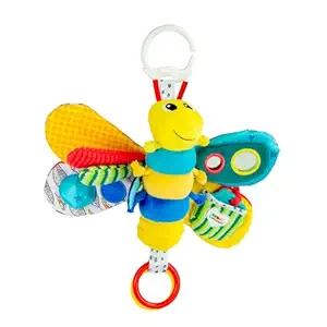 Lamaze Clip On Car Seat and Stroller Toy - Freddie the Firefly - Crinkle Car Seat Toys and Stroller Toys - Sensory Toys for Babies - Travel Toys for Car - Infant Toys Ages 0 Months and Up