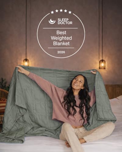 Image of Baloo Weighted Blanket for Adults 20 lb Full /Queen (Moss, 60 inchx80 inch)
