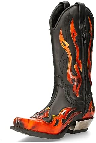 New Rock Boots Style 7921 S2 Red & Black (EU 43) 10 US