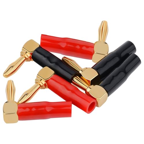 Adaptateur jack banane plaqué or avec trou de fil 4mm pour une transmission hifi pure
