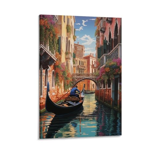 Affiche ville riveraine pour grand mur de chambre à coucher