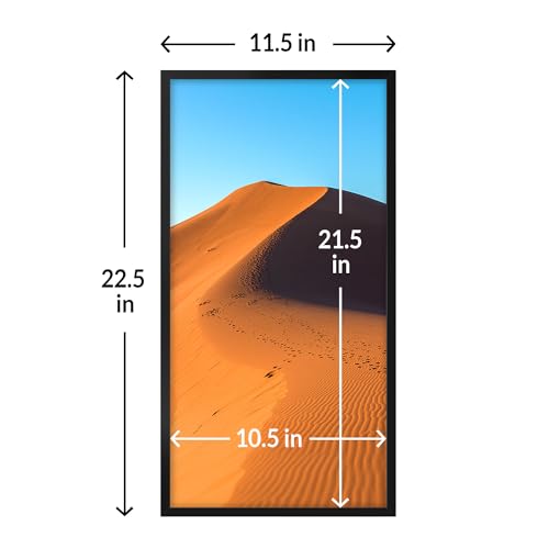 Image of LaVie Home 11x22 Picture Frame for Wall Display, 11x22 Black Picture Frame with HD Plexiglas, 11 x 22 Poster Frame 1 Pack, Display Frame for Vertical or Horizontal, Classic Collection