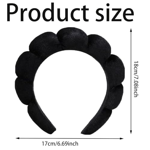 JCKD 2-Piece Hydrotherapy Headband, Makeup Headband, Soft Sponge Skin Care Headband, Used for SPA Face Washing, Makeup - Image 2
