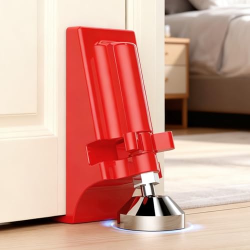 Fermaporta Antifurto, Blocco Porta Portatile, Altezza Regolabile Antiscivolo, Ferma Porta da Pavimento Dispositivo di Sicurezza per Casa, Hotel e Protezione Personale, 9.5 x 12 cm