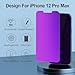 PDDKISS Compatible for iPhone 12 Pro Max Privacy Screen Protector 6.7 Inch, Purple Gradient Colorful Anti Spy Anti Blue Light HD Screen Protector Tempered Glass Easy Installation