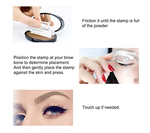 Boobeen Eyebrow Seal Stamp Powder - Waterproof 3 Seconds Eye Make Up Nature Coloring Kit - Creates Natural Looking Brows For Makeup Beginners #TOP2