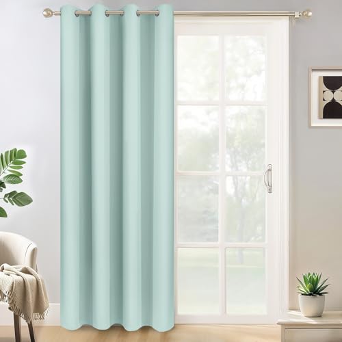 Yakamok Aqua Room Darkening Curtains 96 inch Sliding Door Drapes