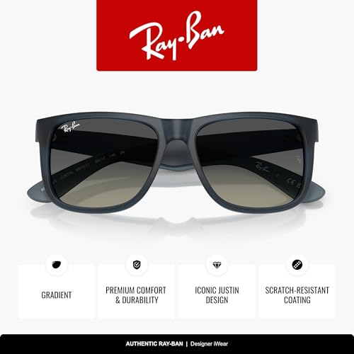 Image of Ray-Ban RB4165F Justin Classic Square Sunglasses for Men