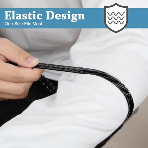 Image of GUSTAVE 1 Pairs Shirt Sleeve Garters, Stretchy Anti-Slip Armbands Sleeve Holder, Fashion Metal Bartenders Arm Garters for Men Women Fixing Long Sleeves