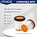 ATXKXE WV201 Filter Fit for Shark Wandvac ION W1 S87 Cordless Handheld Vacuum WV200, WV201, WV205, WV220, Compare to Part # XHFWV200, 8 Pack Filters and 1 Clean Brush