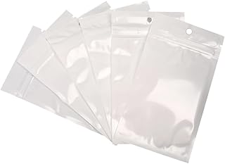 KICHOUSE 100pcs Clear Sealable Bags Clear Storage Bags Clear Sealed Bag Bags for Packaging Transparent Sealing Bag Zippered Storage Bags Seal Bags Bag of Bones White Translucent
