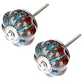 Ceramic Cabinet knobs,Drawer Pull Handles,Door Knobs,2pcs Country Style Baby Kid's Children's Furniture Drawer Handles Decorative Ceramic Door Cabinet Drawer Knobs Pull Handles Creative Cupboard Handl