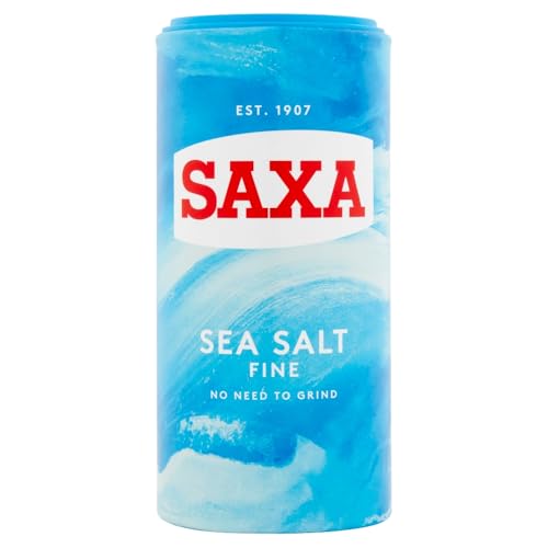 Saxa Sea Salt Fine No Need to Grind 350 g Drum (Pack of 1)