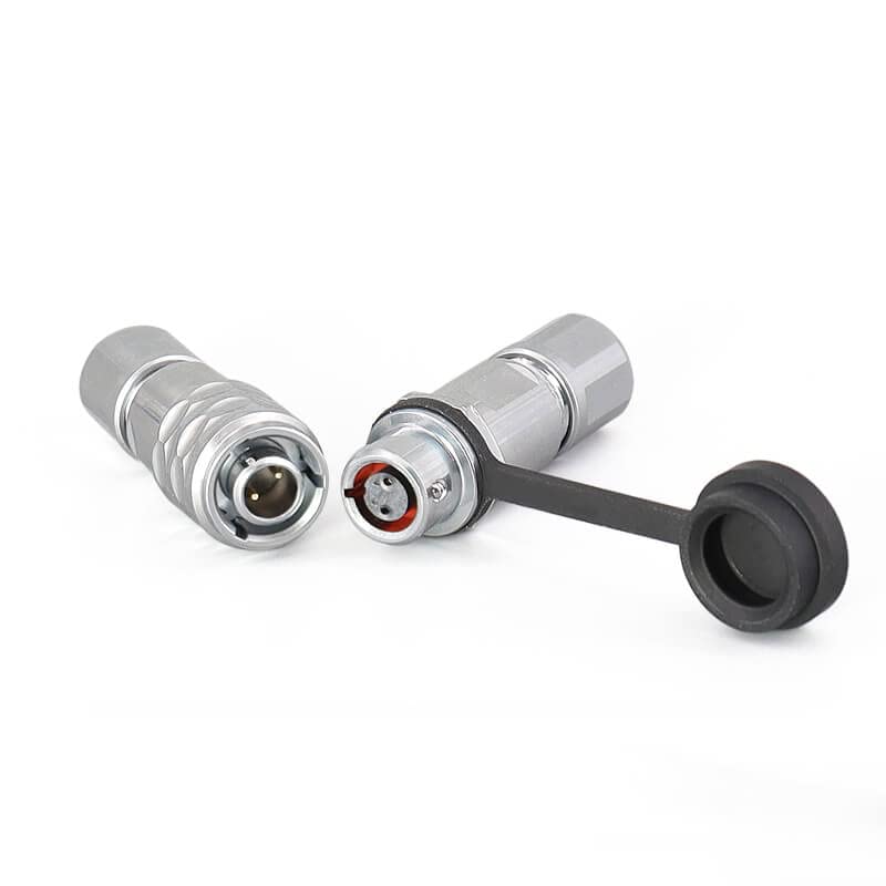 SF6 2 Pin Plug+Socket Quick Metal Push-Pull Docking Industrial Circular Aviation Waterproof