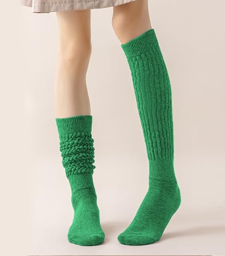 Image of Slouchy Socks for Women Stretchy Knee-High Scrunch Socks Soft Long Slouch Boot Socks