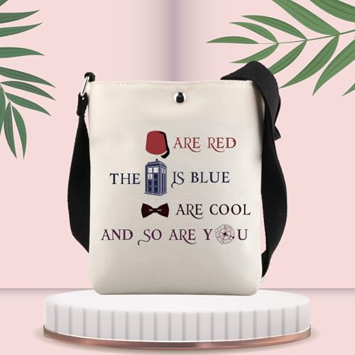 FUSTMW Dr W Gifts Dr W Crossbody Bag Police Box Gift Doctor TV Show Lover Gifts Doctor Movie Fans Gift Dr W Merch3