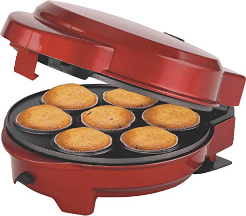 Melissa 16250072 3in1 Donut Muffin und Popcake-Maker 3 auswechselbare Backplatten, Rot Metallic – Bild 3