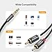 CableCreation 3.5mm to RCA Cable, 3.5mm Male to 2RCA Male Stereo Y Splitter RCA Cord Compatible with Echo Dot, Smartphone, MP3, Tablet, Stereo Receiver, Car, Speaker, HDTV ect, 1.6FT/0.48M