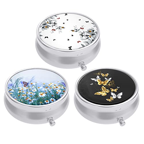 Image of Pill Box, Small Pill Case for Purse & Pocket, Travel Medicine Organizer | Cute Travel Medicine Organizer, Portable Medicine Container Holder to Hold Vitamins, Medication, Fish Oil & Supplement