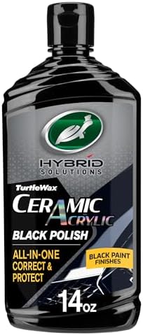Turtle Wax Hybrid Solutions Ceramic Black Car Polish & Wax, 14 oz. (1 Pack)