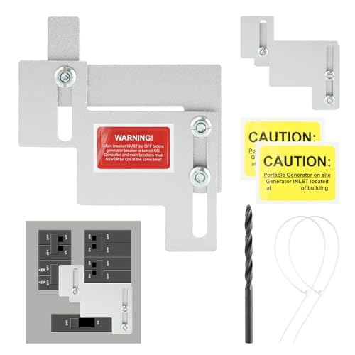 Generator Interlock Kit Compatible with Eaton Cutler Hammer BR Series 150 and 200 amp Panels,1 1/4-1 7/16 inches Spacing Between Main and Branch Breaker,Professional and Interlock Kit