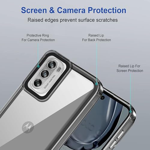 Image of Zapcase Back Case Cover for Moto G52 5G | Compatible for Moto G52 5G Back Cover | Case Cover with Camera Protection | (TPU + PC | Translucent Black)