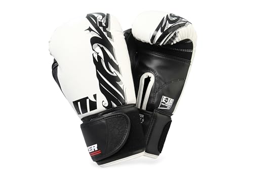 Image of Mauzer Tribal Shadow Fighter Series Boxing Gloves for Training & Sparring Injected EIA Foam Padding Breathable Dry Effect Ventilated Palm Secure Thumb Lock Fit Rigid 3 inch Stabilizing Velcro Cuff (16 OZ)
