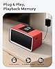 ClaspVital One-Touch Simple Music Player for Seniors | 6,000 Songs Mp3 Music Player for Elderly 32GB TF Card with Reader | Gift for Dementia, Alzheimers (Red)