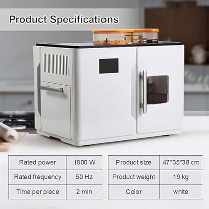 YMAOMAO Crêpe-Maker-Maschine, vollautomatischer Roti-Maker, 1800 W, Chapati-Pfannkuchen, Fladenbrot, Pita, intelligenter Touchscreen, einstellbare Dicke – Bild 7