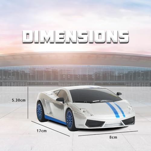 Image of Wembley Remote Control Car High Speed Mini 1:24 Scale Type-C USB Rechargeable Racing RC Cars for Kids Silver Blue