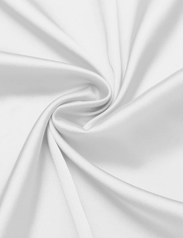 MADHAVISTA Men's White Satin Formal Shirt - Image 5